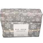 4PC Rae Dunn Snowflakes Queen Sheet Set Gray White Christmas Holidays Winter. Fixed Price $49.99.