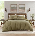 Woolrich King Duvet Cover Set Cotton Waffle Pre-stone Washed, Oversized. Fixed Price $133.56.