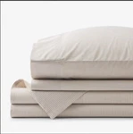 Company Cotton Stripes & Plaids Yarn-dyed Percale Bed Sheet Set. Fixed Price $59.50.