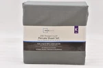 Mainstays 200 Thread Count 4 Piece Percale Sheet Set Dark Grey, King. Fixed Price $20.99.