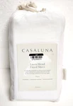 Casaluna Full Size Linen Blend Fitted Sheet - White ( Fresh ). Fixed Price $27.99.