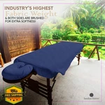 London Linens 3PC Massage Table Sheets Set Cotton Flannel Blue. Fixed Price $44.95.