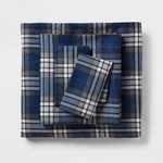 Twin/twin Extra Long Microfiber Sheet Set Blue/gen Plaid - Room Essentials. Fixed Price $16.00.