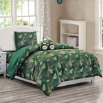Wpm Kids Collection Bedding 4 Piece Boys Army Green Twin Size Comforter Set W.... Fixed Price $34.23.