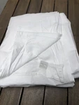 Frette 1860 Queen Flat Sheet Luxury Cotton Damask Satin White 91X108 Euc. Fixed Price $75.00.