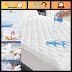 Waterproof Full Mattress Protector Pad, Quilted Fitted Cover, Noiseless, Dust. Fixed Price $50.39.