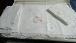 Parure Letto Organdis Matrimoniale Cotton Sheets Embroidered Original Queens New. Fixed Price $200.00.