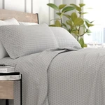 Kaycie Gray Fashion Collection 4PC Ultra Soft Microfiber Honeycomb Bed Sheet Set. Fixed Price $60.99.
