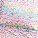 Pottery Barn Kids Retro Heart Organic Cotton Sheet Set Twin Multi. Fixed Price $57.99.
