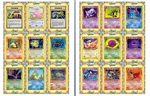 Pokemon Printed Color Place Cards Sheets Uncut - Neo Set. Fixed Price $11.50.