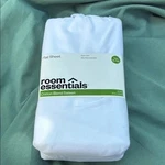 Twin/twin Xl Easy Care Cotton Blend Sateen Flat Sheet White - Room Essentials. Fixed Price $7.50.
