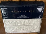 Ralph Lauren Half Moon Bay Embroidered Cream Queen Flat Sheet - New. Fixed Price $110.00.