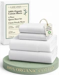 Lane Linen Eco Friendly 100 Organic Cotton Queen Sheet Set, Soft Comfy Fully.... Fixed Price $82.34.