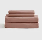 Nwt Quince Classic Organic Cotton Percale Sheet Set Queen 4 Piece Clay Sold Out. Fixed Price $90.00.
