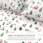 Great Bay Home Christmas Flannel Sheet Set Queen Size Holiday (santa) Bedding. Fixed Price $38.95.