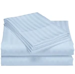 Aq Textiles Ultra Lux Wide Stripe 1200-THREAD Count 4-PC. Sheet Set Queen Blue. Fixed Price $40.00.
