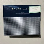 Ralph Lauren Screening Room King Flat Sheet Navy Blue White Houndstooth $245. Fixed Price $99.50.