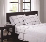 Truly Soft Everyday Queen Microfiber Sheet + Pillowcase Set - Printed Windowpane. Fixed Price $23.99.