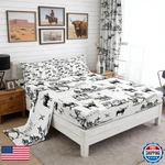 Castle Fairy Western Sheet Set Queen Size Sketch Cowboy And Horse Bedding. Fixed Price $71.43.