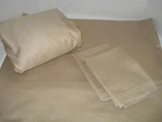 King Sheet Set Cotton Rich 250 Tan. Fixed Price $29.98.
