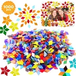 Csdtylh 1000 Pcs Mosaic Tiles, Glass For Transparent, Rhombus. Fixed Price $32.61.