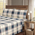 Kathy Ireland 100% Turkpad Cotton Flannel Sheet Set Signature Plaid King. Fixed Price $61.79.