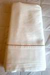 Peacock Alley White Beige Hemstitch 90" Wide Egyptian Cotton Queen Flat Sheet. Fixed Price $34.97.