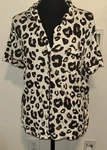 Stars Above Medium Animal Print Short Sleeve Button Up Collared Sleep Shirt. Fixed Price $15.93.
