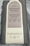 Threshold Performance Full Flat Sheet, Classic Gray, 400 Thread Ct, 100% Cotton. Fixed Price $14.95.