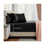 Vacvelt 3PCS Extra Deep Pocket Satin Fitted Sheet Queen Bed Set... Fast Ship. Fixed Price $31.53.