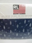 Ralph Lauren Shelley Indigo Denim Style Blue White Fitted Sheet - King. Fixed Price $229.99.