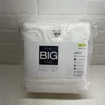 New The Big One Easy Care 4-PIECE King Sheet Set 275 Thread Count White. Fixed Price $30.00.
