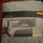 Cuddl Duds Gray Ditzy Diamond Geo Full Sheet Set Microfiber Wrinkle Resistant. Fixed Price $36.00.