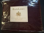 Ralph Lauren King Flat Sheet Estate Sateen Burgundy 280 Thread Nwt. Fixed Price $79.99.