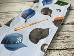 Pottery Barn Kids Mlb Baseball Caps Queen Size Flat Sheet Organic Cotton New. Fixed Price $48.00.
