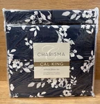 Charisma 6-PIECE Sheet Set Navy White Floral Cal King. Fixed Price $49.99.