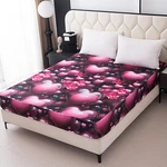 Naturety Bedding Fitted Sheet With Deep POCKET,3D Pink Heart Balloon Pattern .... Fixed Price $27.75.