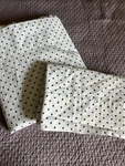 Tommy Hilfiger White Chambray Blue Polka Dots Flat Sheet & Pillowcase Twin Bed. Fixed Price $18.00.