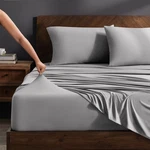 Bare Home Cooling Performance Jersey Knit Stretch Sheet Set, Moisture-wicking. Fixed Price $71.16.