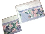 Laura Ashley Ashbourne Green Coral Blue Floral (2P) Twin Flat Sheet P/case Set. Fixed Price $24.80.