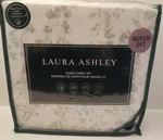 Laura Ashley Fawna Sheet Set Queen Floral Flannel 100% Cotton Blue Tan New. Fixed Price $79.95.