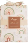 Crane Baby Fitted Crib Sheet 100% Cotton Sateen - Boho Rainbow Print. Fixed Price $10.00.