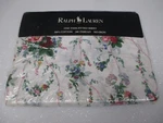 Vintage Ralph Lauren Blaine White Red Green Floral Fitted Sheet - Twin. Fixed Price $99.99.