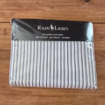 Ralph Lauren Queen Flat Sheet 100% Cotton 200 Tc No-iron Blue White Stripe New. Fixed Price $59.95.