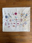 Ikea Alfhild Fagel Throw Pillow 18.5X21.25 Folk Art Embroidered Bohemian Floral. Fixed Price $25.50.
