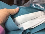 Custom Made Queen Dust Ruffle 15 Drop Lined Tailored Bed Skirt Turquoise Linen. Fixed Price $83.30.