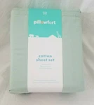 4 Pc Pillowfort 100% Cotton 220 Tc Solid Teal Full Sheet Set Nip. Fixed Price $33.15.