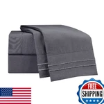Clara Clark Supreme 1500 3PC Bed Sheet Set - Twin Xl, Charcoal Stone Gray. Fixed Price $38.76.