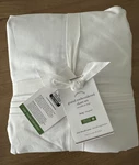 Pottery Barn Grand Embroidered 400 Tc King Organic Percale Sheet Set White New. Fixed Price $149.99.