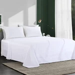 Hombys White Oversized King Flat Sheets Extra Large,soft & Durable Bed Sheet,.... Fixed Price $42.18.
